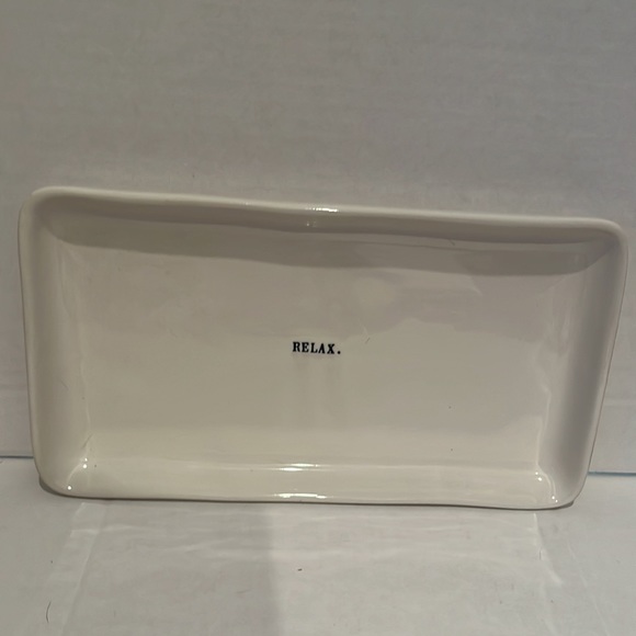 Rae Dunn Desk Set Paperweight Plate Notepad EUC - Picture 2 of 5